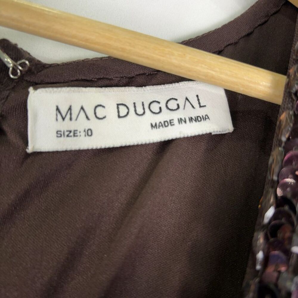 Mac Duggal Bronze Sequin Formal Gown - Picture 4 of 5